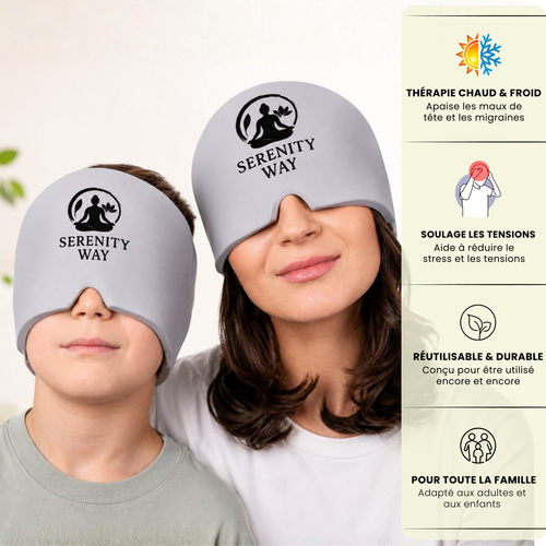 Femme et enfant portant les masques chaud et froid Serenity Way