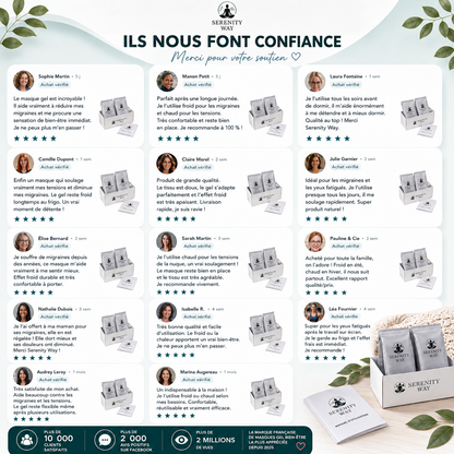 Avis clients sur le masque chaud et froid Serenity Way